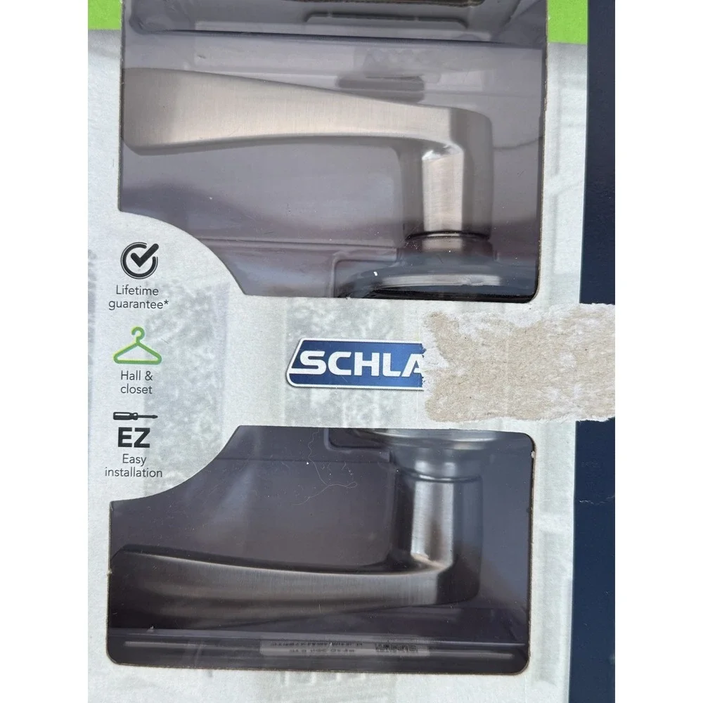 Schlage Hall & Closet Merano Lever‎ Satin Nickel F10 MER 619